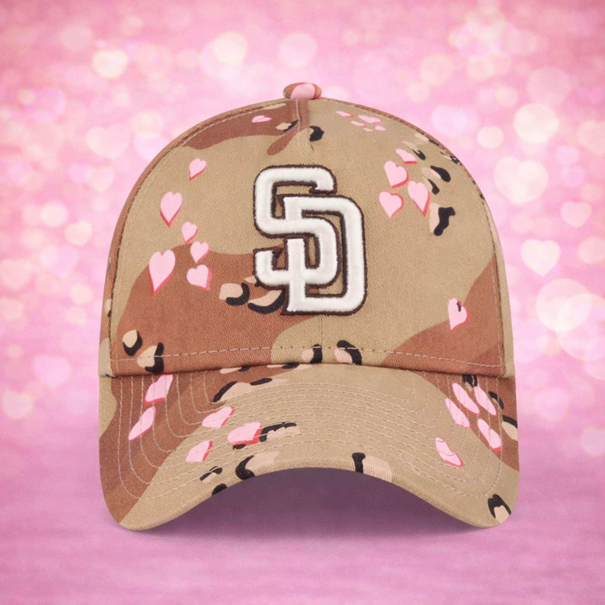 2026 San Diego Padres Camo Hearts Valentine’s Day Hat 2026 San Diego Padres Camo Hearts Valentine’s Day Hat