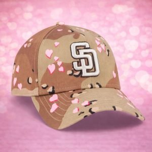 2026 San Diego Padres Camo Hearts Valentine's Day Hat 1 2026 San Diego Padres Camo Hearts Valentine's Day Hat 1