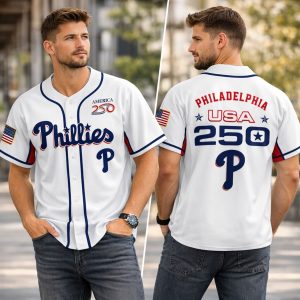 Phillies Celebration USA 250 Anniversary Baseball Jersey 1