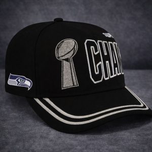 Seattle Seahawks 2026 Super Bowl LX Champions Black Snapback Hat