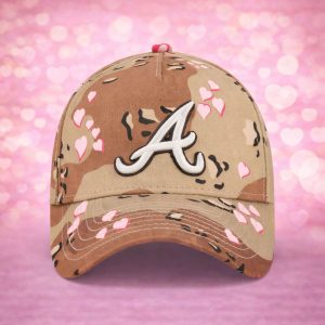 2026 Atlanta Braves Camo Hearts Valentine’s Day Hat