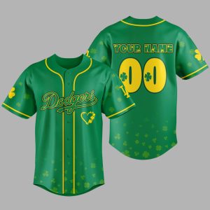 Dodgers 2026 Patrick’s Day Lucky Custom Jersey