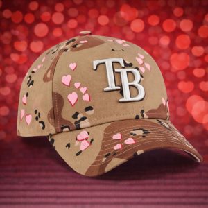 2026 Bay Rays Camo Hearts Valentine's Day Hat 1