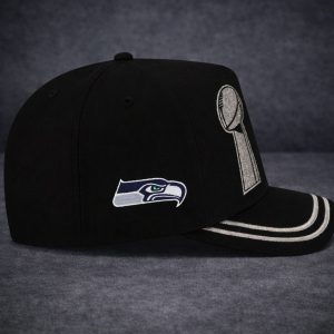 Seattle Seahawks 2026 Super Bowl LX Champions Black Snapback Hat 2 Seattle Seahawks 2026 Super Bowl LX Champions Black Snapback Hat 2