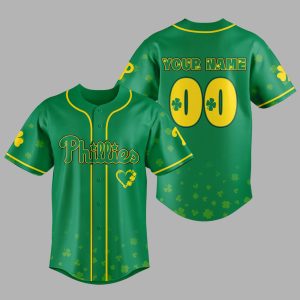 Phillies 2026 Patrick’s Day Lucky Custom Jersey