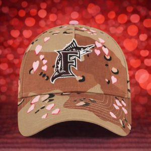 2026 Marlins Camo Hearts Valentine’s Day Hat