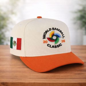 Mexico 2026 World Baseball Classic Chrome White Snapback Hat
