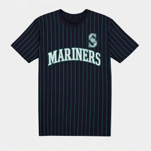 Seattle Mariners Throwback Applique Pinstripe Shirt