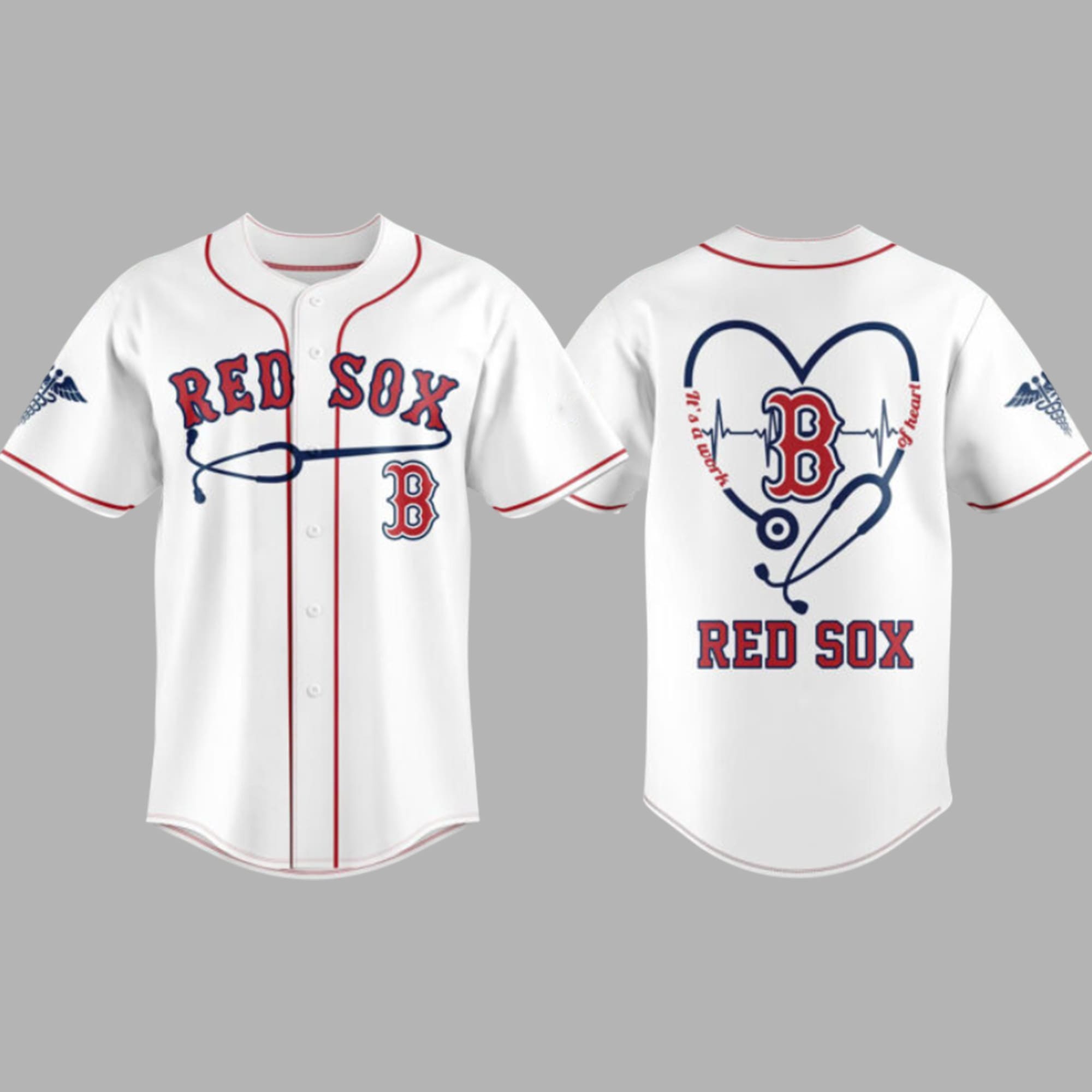 Boston Red Sox 2026 Healthcare Appreciation Night Baseball Jersey 1 Boston Red Sox 2026 Healthcare Appreciation Night Baseball Jersey 1