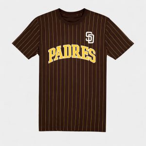 San Diego Padres Throwback Applique Pinstripe Shirt