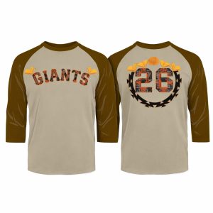 2026 Giants Native American Heritage Night Raglan Sleeve Shirt Giveaway