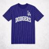 LA Dodgers Throwback Applique Pinstripe Shirt
