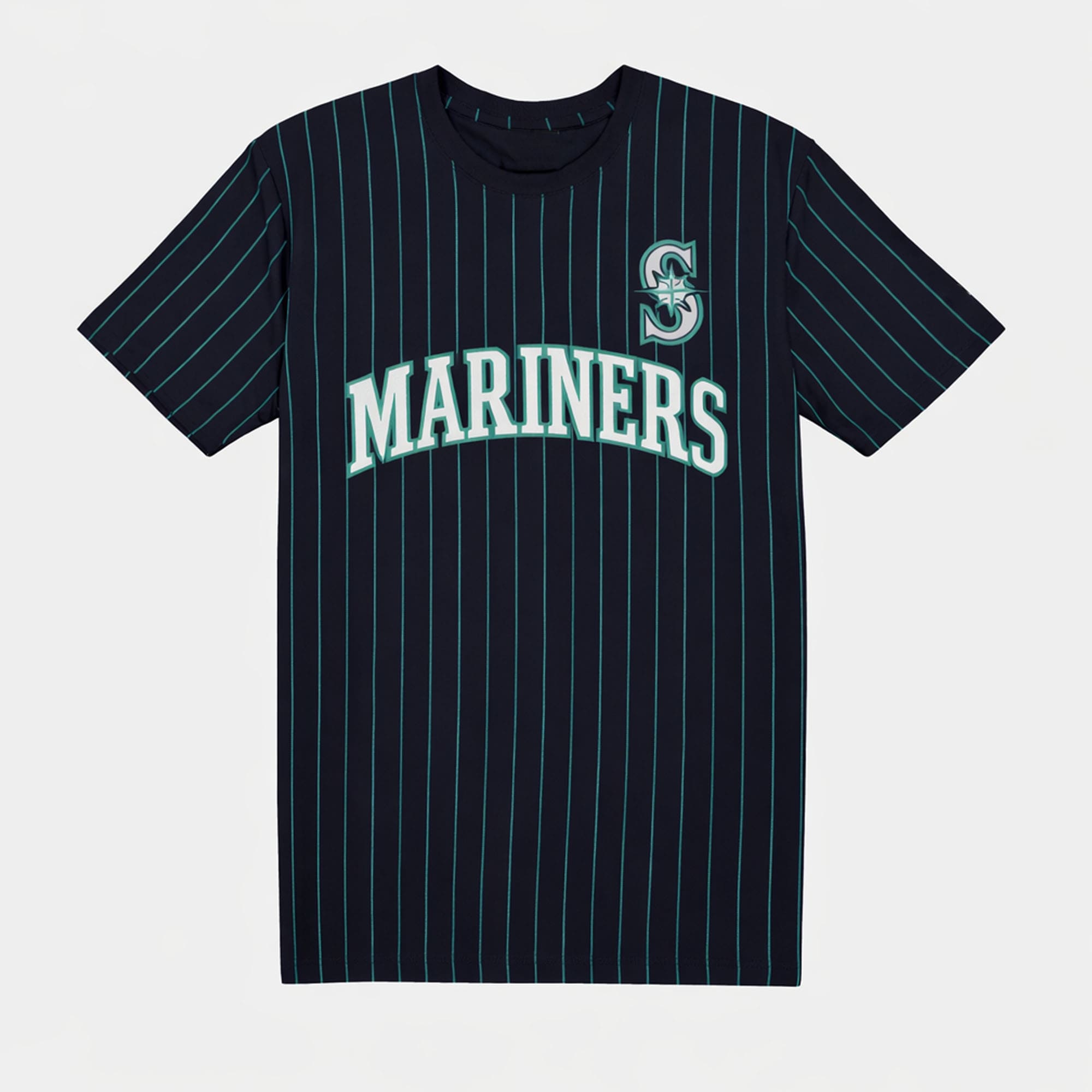Seattle Mariners Throwback Applique Pinstripe Shirt Seattle Mariners Throwback Applique Pinstripe Shirt