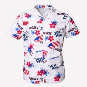 2026 San Diego Padres Patriotic Aloha Shirt Giveaway